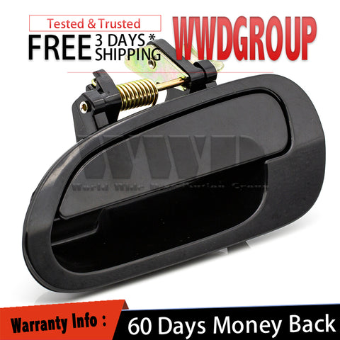 For 98-02 Honda Accord Outside Door Handle Non-Painted Black Rear Left Side